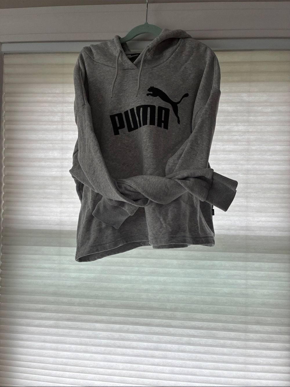 Puma women’s Gray Crewneck Hoodie  with Black Logo